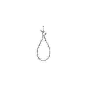 925 Sterling Silver CZ Micro Pave Fancy Drop Pendant