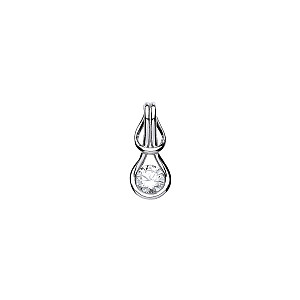 925 Sterling Silver Single CZ Fancy Pedant