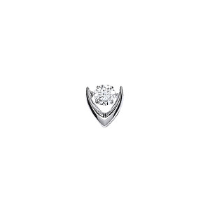 925 Sterling Silver CZ Floating Solitaire Stone Pendant