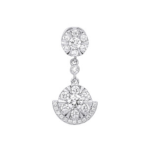 Silver CZ Fancy Drop Pendant