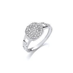Silver Children's CZ Pavé Ring