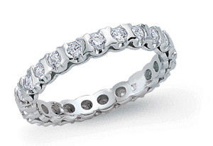 925 Sterling Silver Full Eternity Fashion Ring