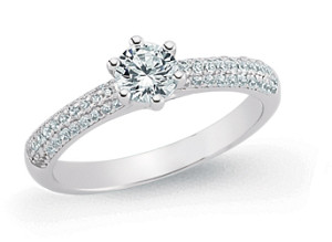925 Sterling Silver CZ Micro Pave Ladies Fashion Ring