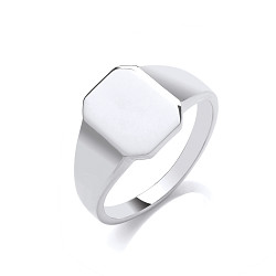 925 Sterling Silver Rectangle Signet Ring
