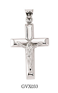 925 Sterling Silver Tube Crucifix