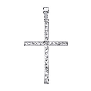 925 Sterling Silver CZ Cross