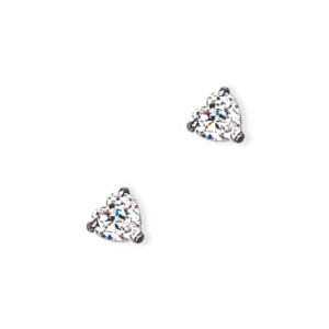 4mm Heart 925 Sterling Silver Stud Earrings (Pack of 5)