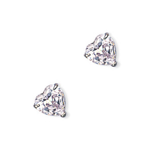 7mm Heart 925 Sterling Silver Stud Earrings (Pack of 5)