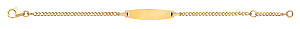 Silver Gold Plated Childrens ID Bracelet
