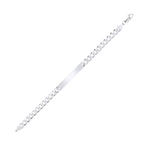 925 Sterling Silver Curb Gents 8.5