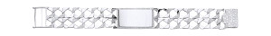 925 Sterling Silver Baby Double Chaps Bracelet With Barked & Polish Links