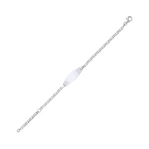 Silver Childrens ID Bracelet With Screw Detail
