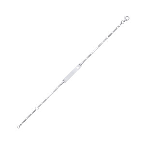 Silver Childrens ID Heart Cutout Bracelet