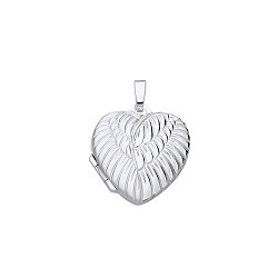 Silver Engraved Heart Locket