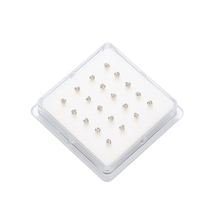 Silver Knot Style Nose Pin Box (20 pack)