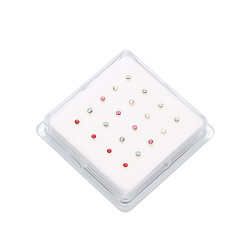 Nose Studs - Round Clawset In Assorted Colours x 20 pieces