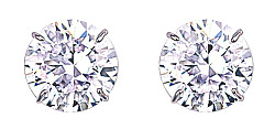 14mm Round 925 Sterling Silver Stud Earrings