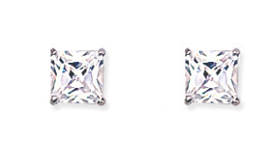 5mm Square 925 Sterling Silver Stud Earrings (Pack of 5)